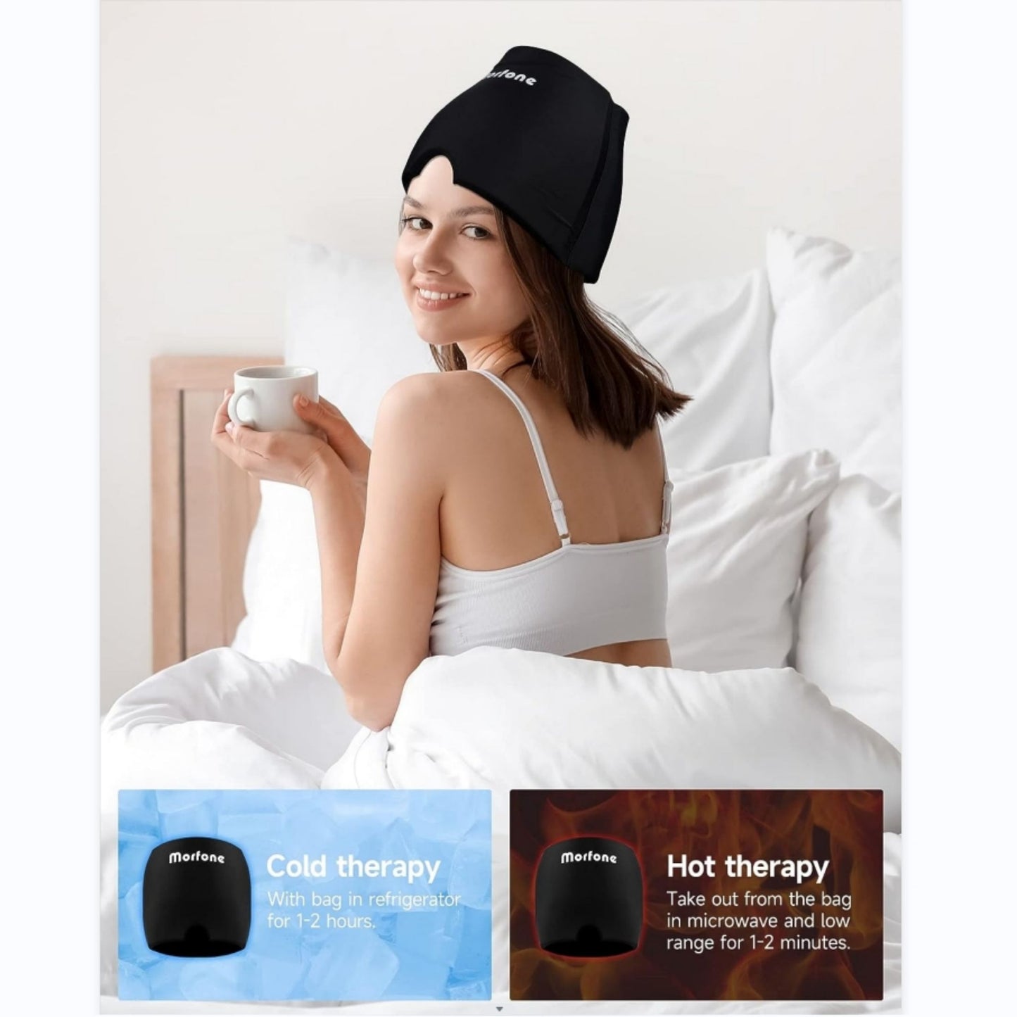Migraine Relief Cap,Morfone Relief Hat for Migraine & Headache Cap for Migraine
