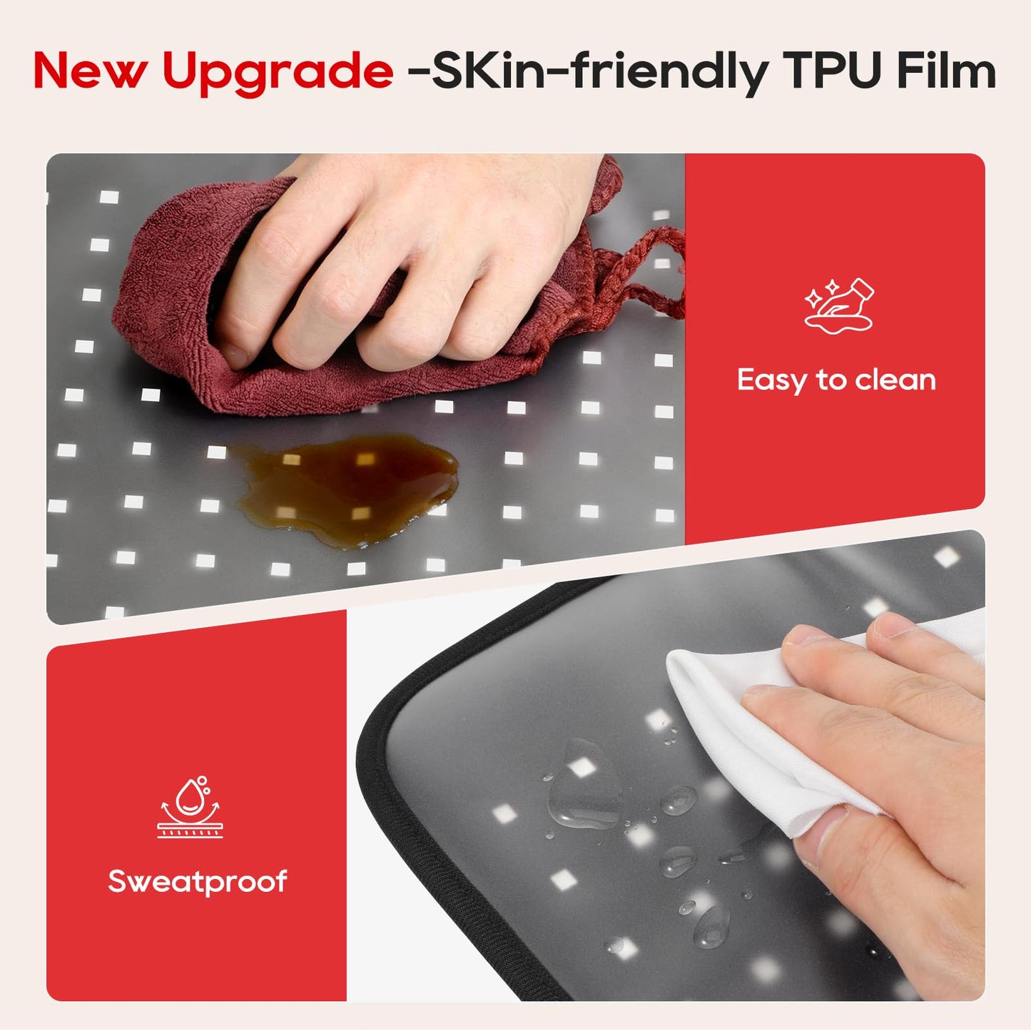 Cordless Red Light Therapy Mat - 24"x12" Infrared Heating Pad