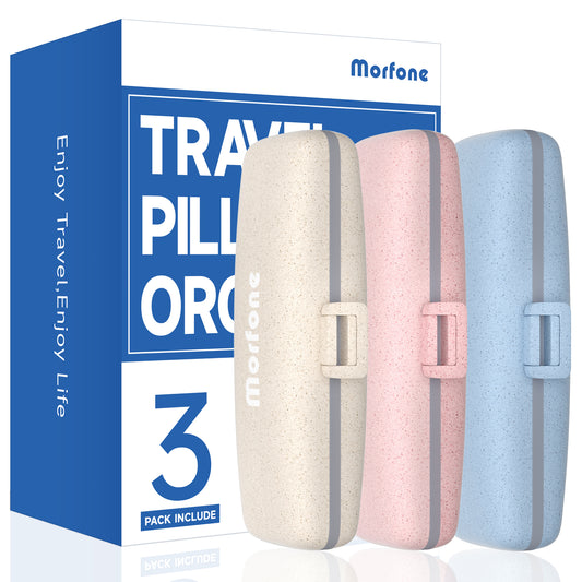 Travel Pill Organizer 3 Pack 7 Compartments