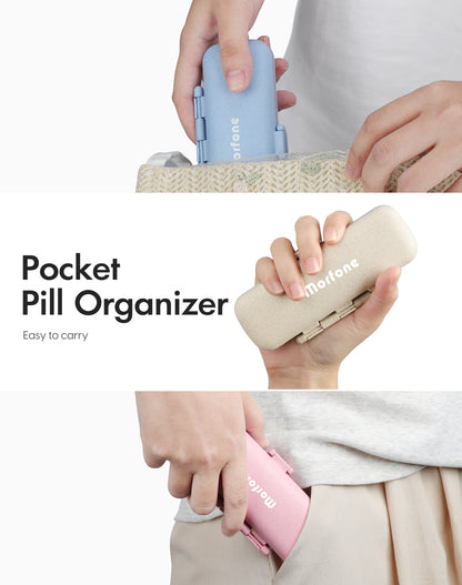 Travel Pill Organizer 3 Pack 7 Compartments
