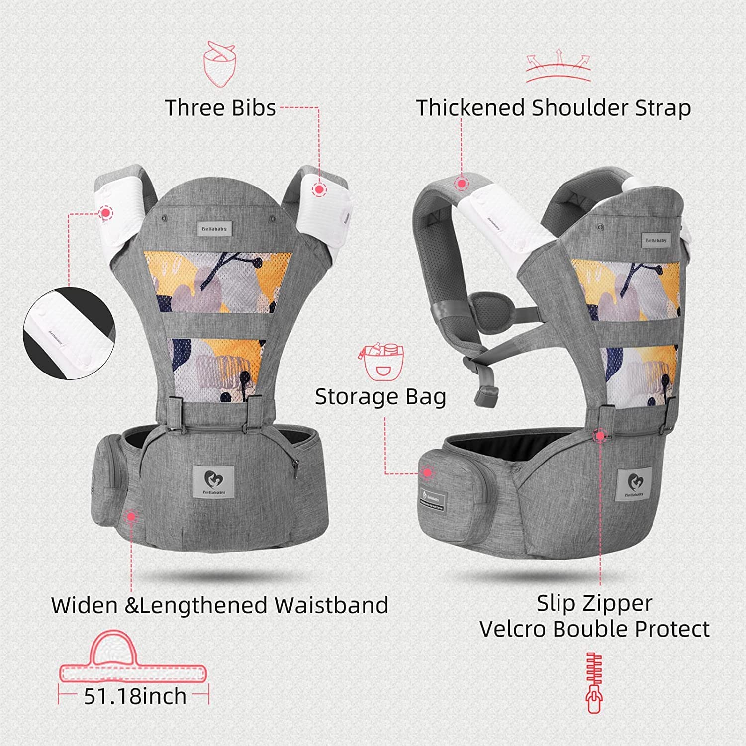 Morfone Convertible Light & Airy Baby Carrier