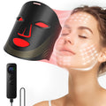 Red Light Therapy for Face, 4 Modes Led Face Mask Light Therapy with Remote