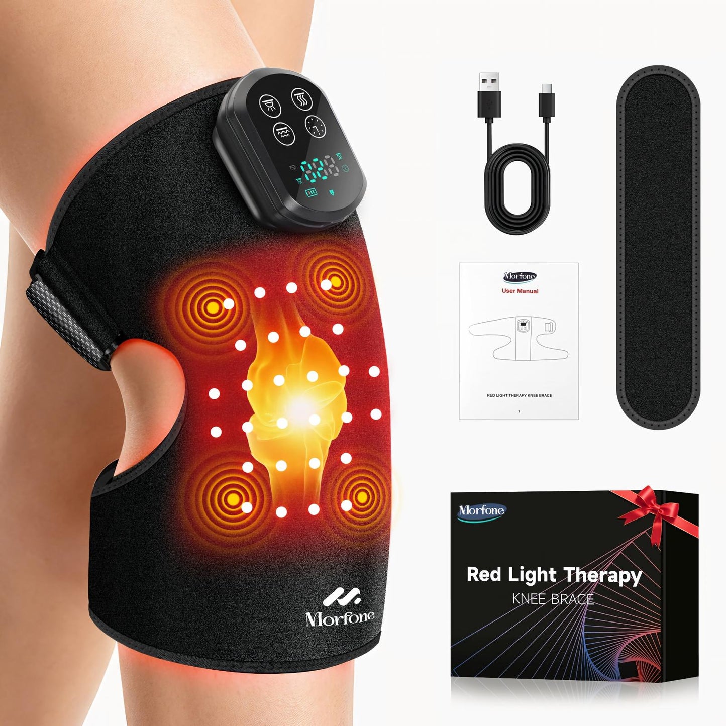 Knee Massager with Heat and Red Light Therapy and Vibration