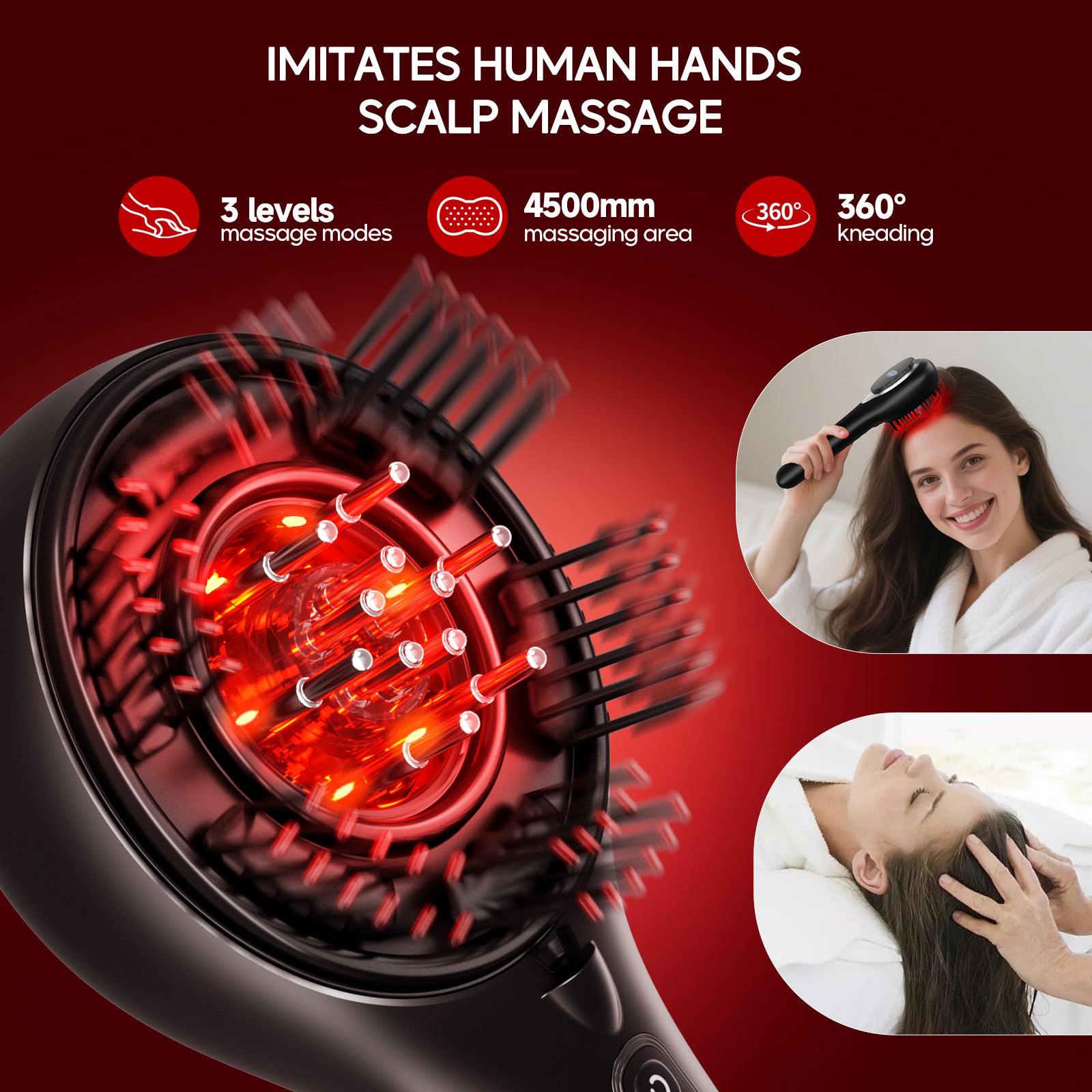 Red Light & Massage Scalp Care Comb