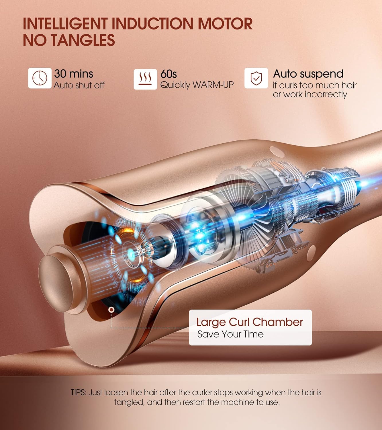 Morfone Automatic Curling Iron Golden