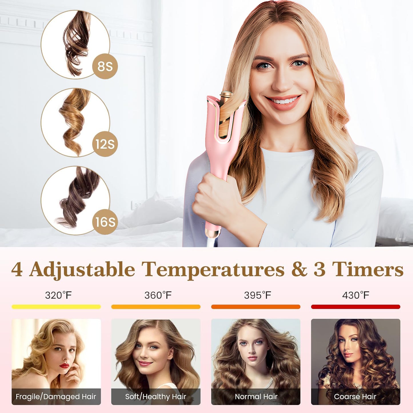 Morfone Automatic Curling Iron Golden