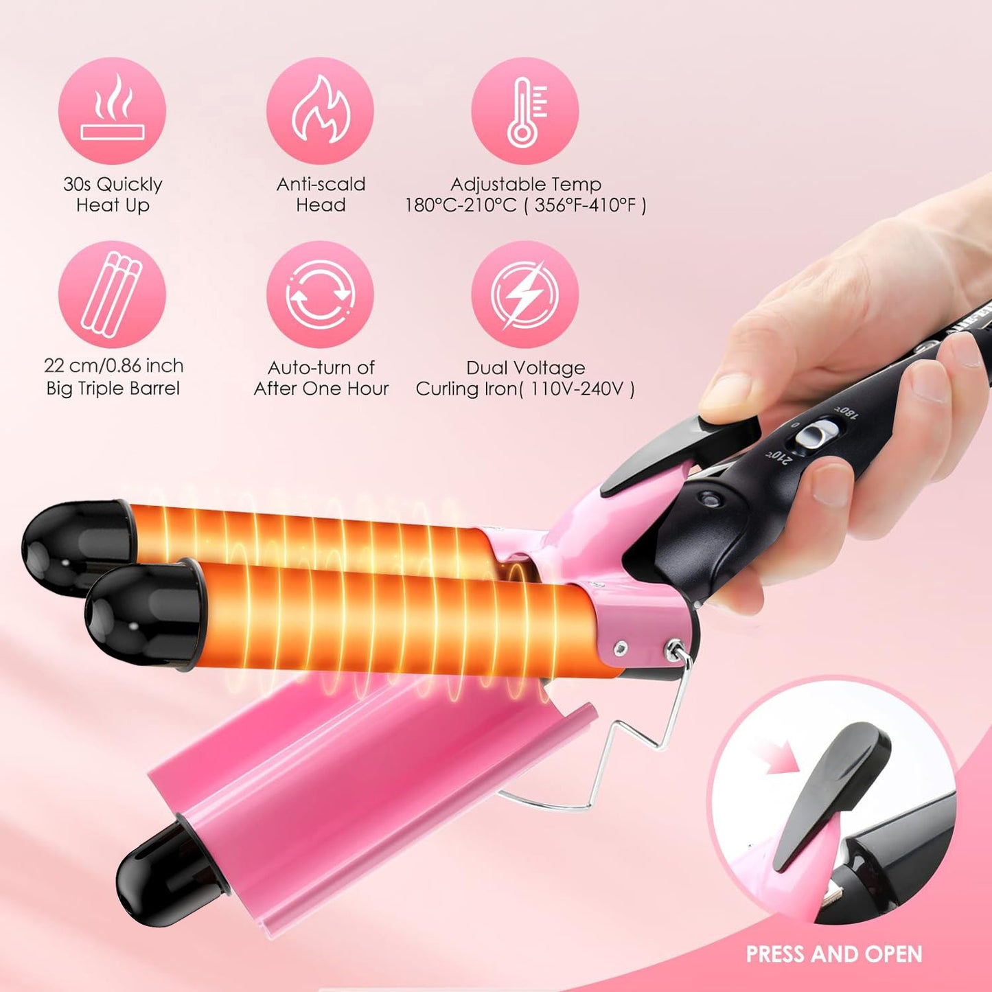 Morfone 3 Jumbo Barrel Curling (Pink)