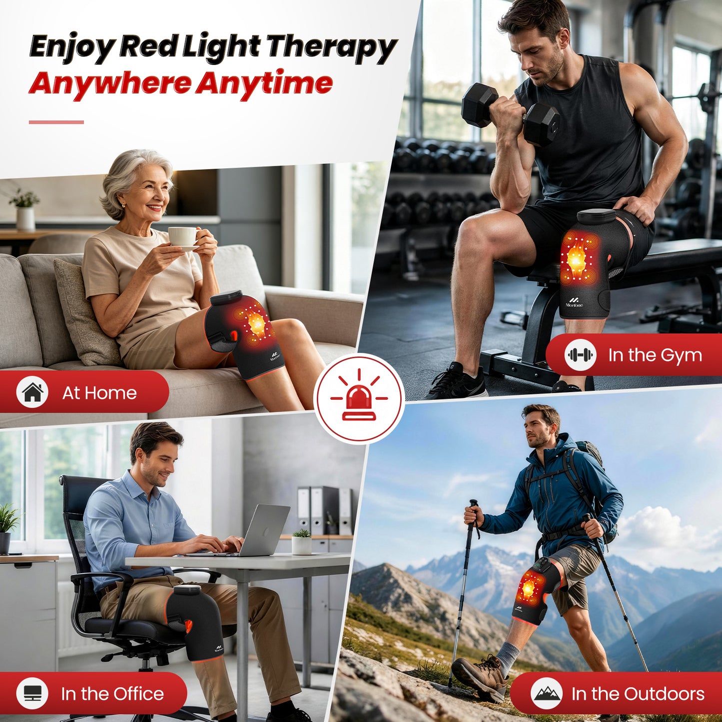 Knee Massager with Heat and Red Light Therapy and Vibration