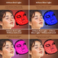 Red Light Therapy for Face, 4 Modes Led Face Mask Light Therapy with Remote