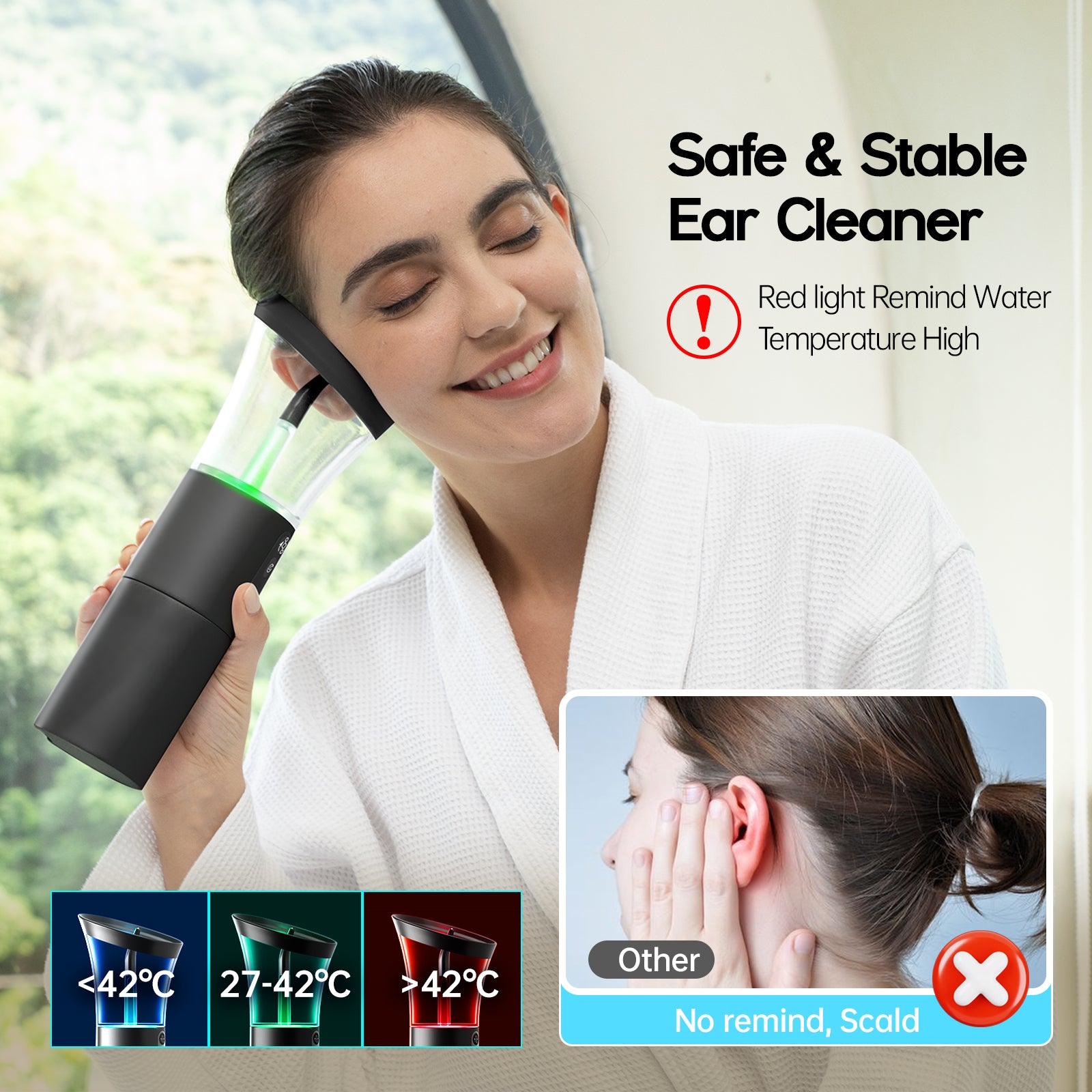 Close-up of the Morfone™ Electric Ear Cleaner's soft tip.