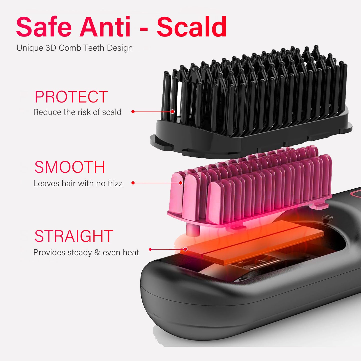Morfone Cordless Hair Straightener Brush