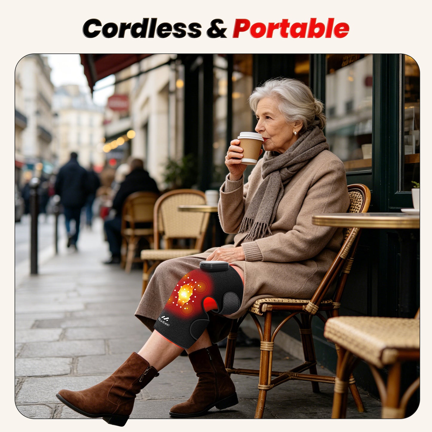 Knee Massager with Heat and Red Light Therapy and Vibration