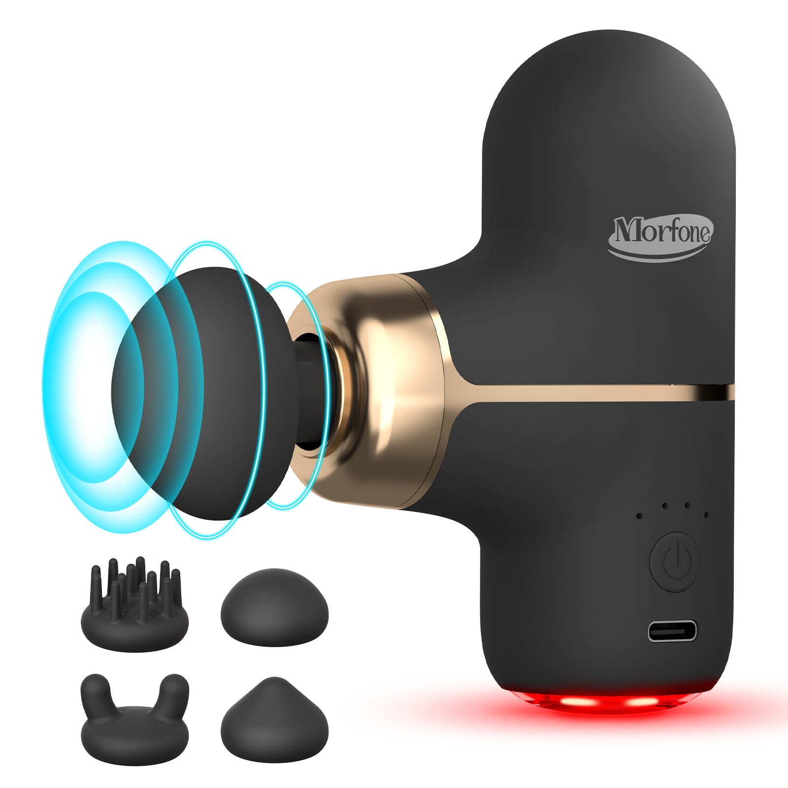 Mini Massage Gun with Heat 660nm Red Light Therapy