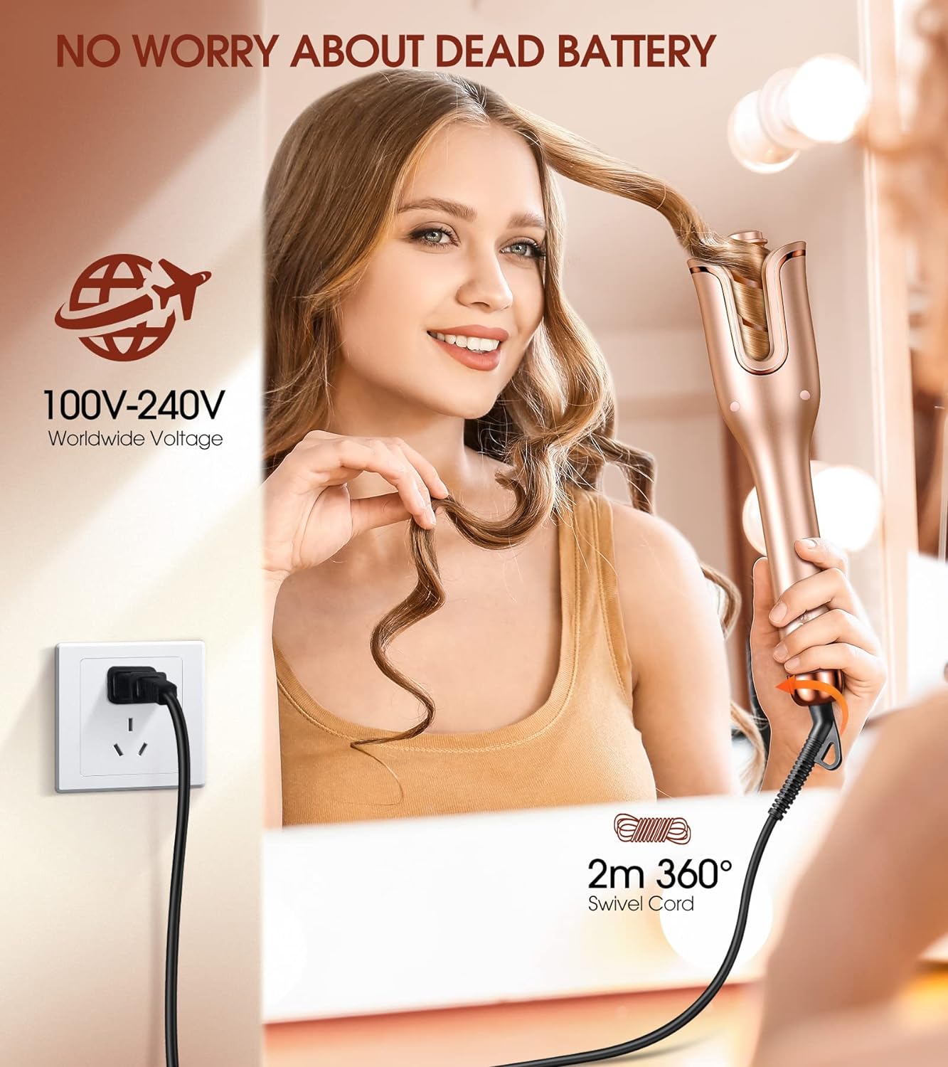 Morfone Automatic Curling Iron Golden