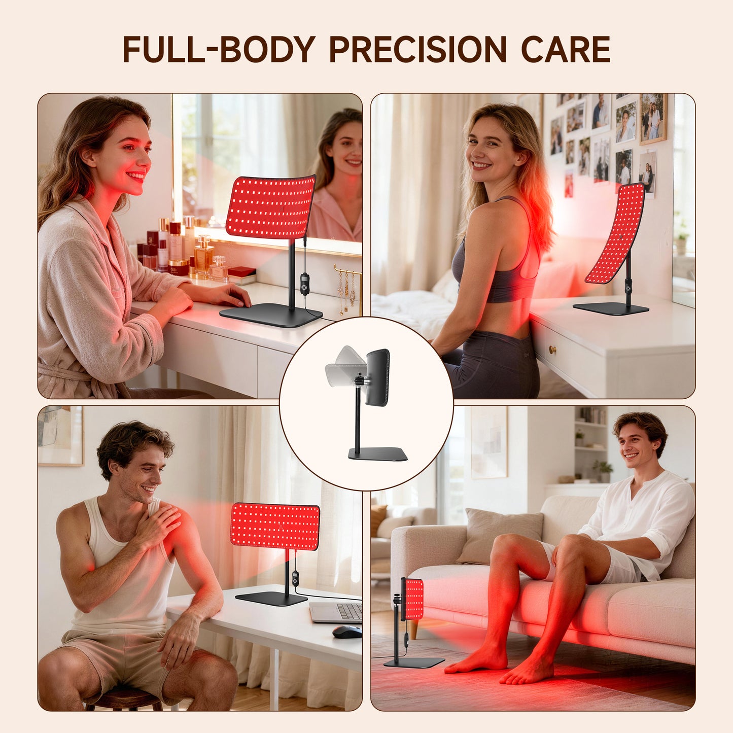 Desktop Red Light Therapy Panel with Adjustable Stand