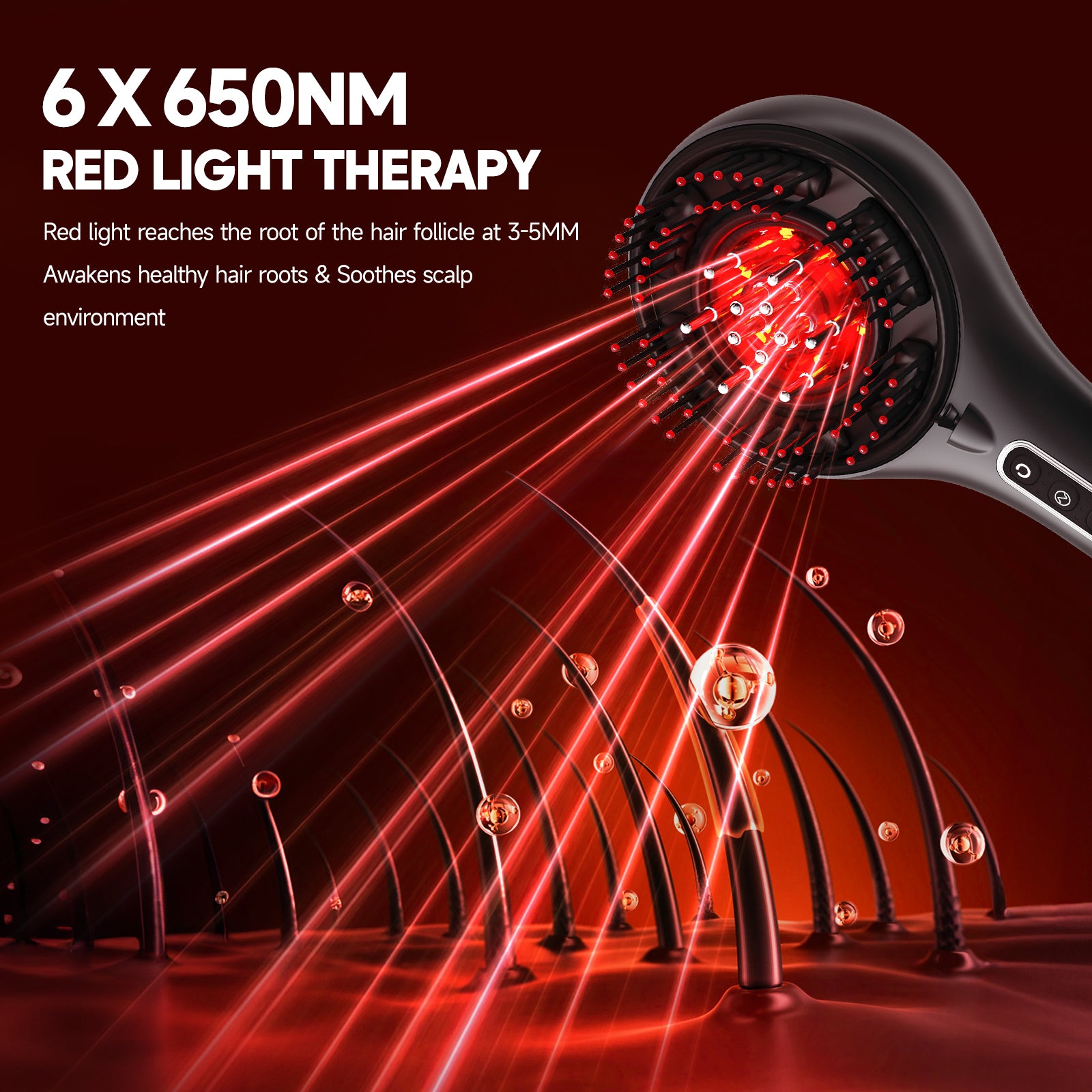 Red Light & Massage Scalp Care Comb