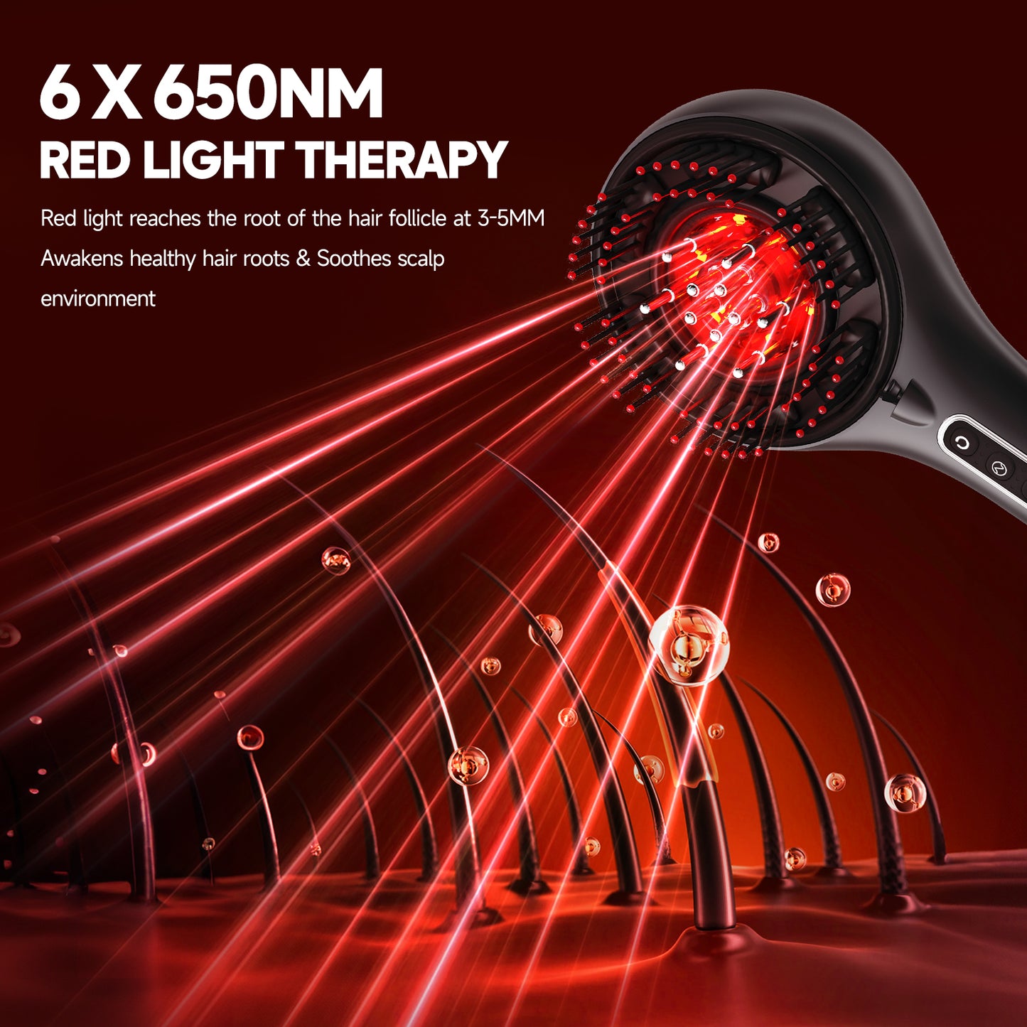 Red Light & Massage Scalp Care Comb