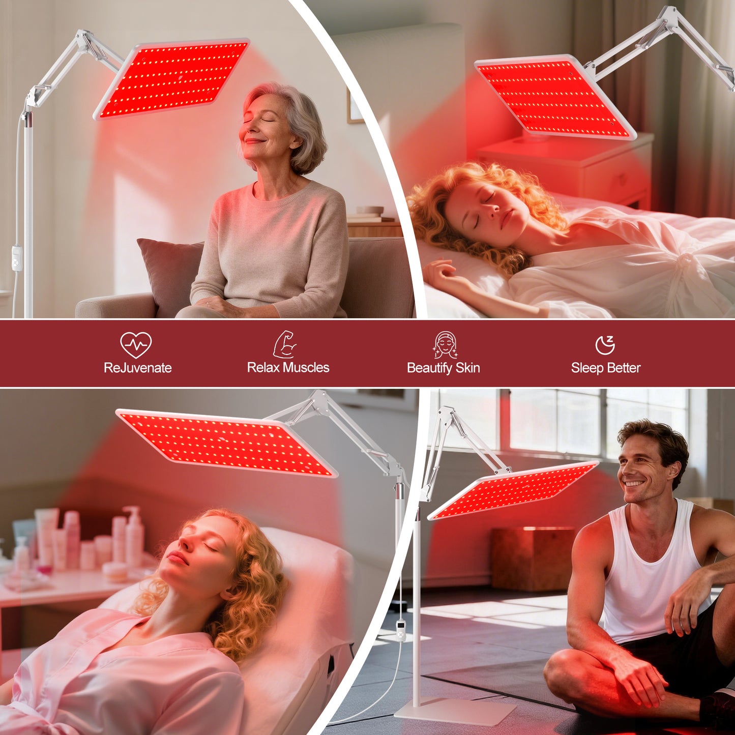 Morfone Tri-Wavelength Red Light Therapy Panel | 660nm, 850nm & 940nm LED Light Therapy Device