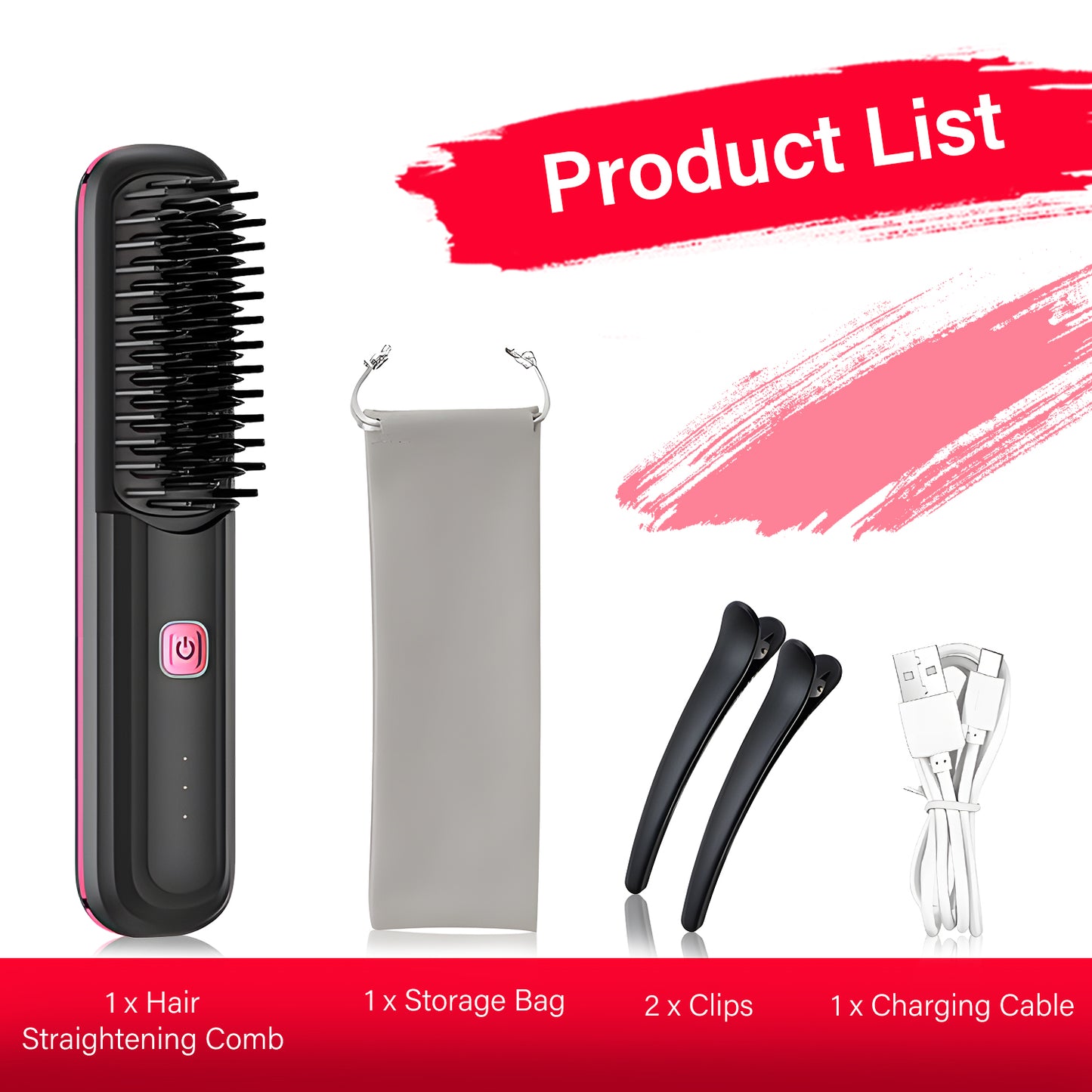 Morfone Cordless Hair Straightener Brush