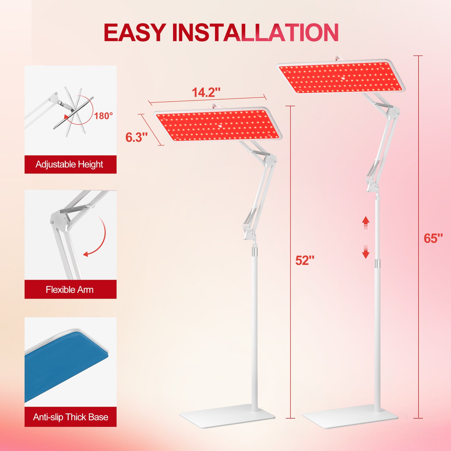 Morfone Tri-Wavelength Red Light Therapy Panel | 660nm, 850nm & 940nm LED Light Therapy Device