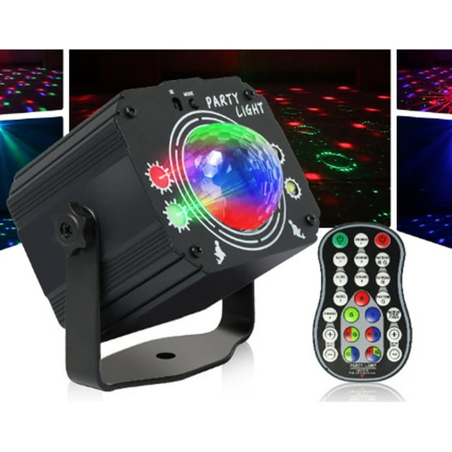 Morfone DJ Disco Stage Party Lights Laser Light Effect RGB Led Sound Activated Strobe Lighting with Remote Control for Indoor Birthday Halloween Christmas Karaoke Club KTV