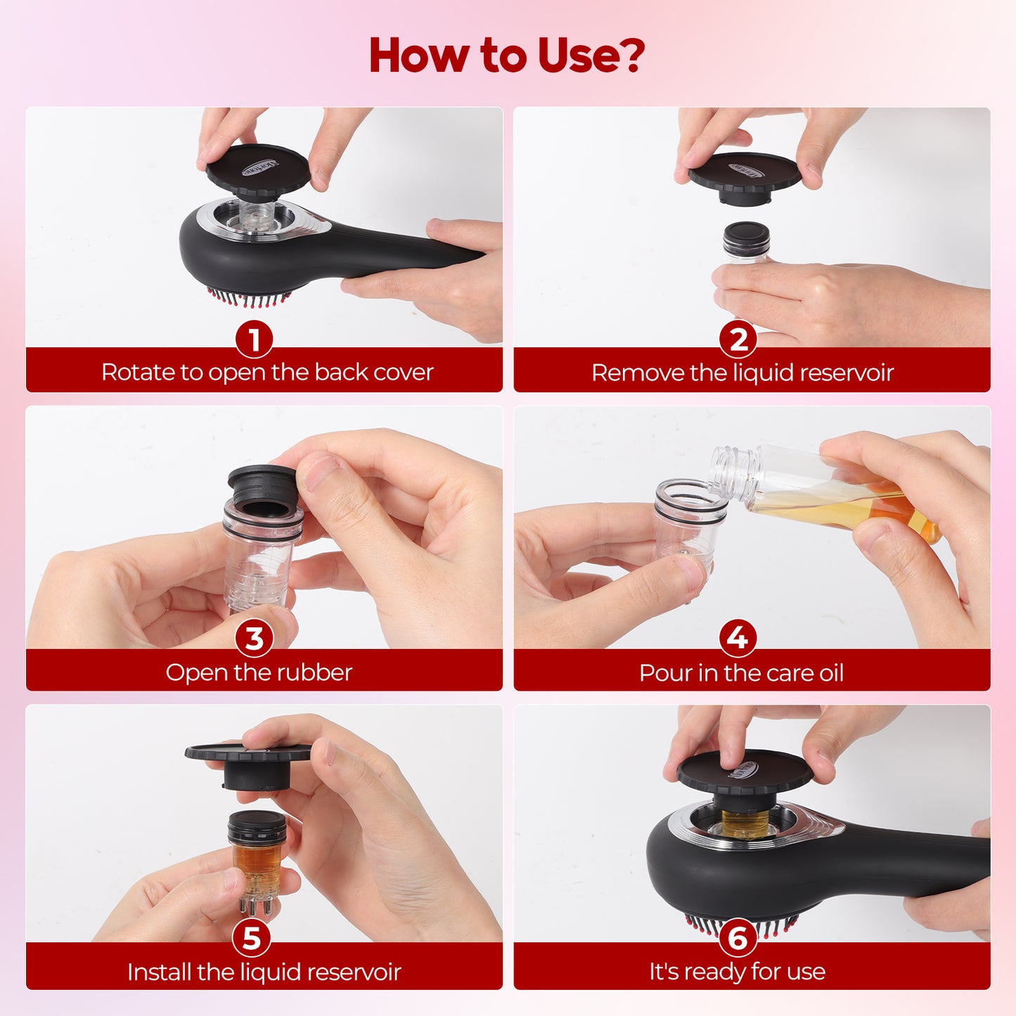 Red Light & Massage Scalp Care Comb