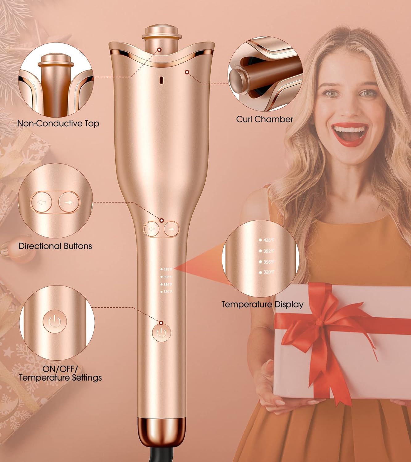 Morfone Automatic Curling Iron Golden