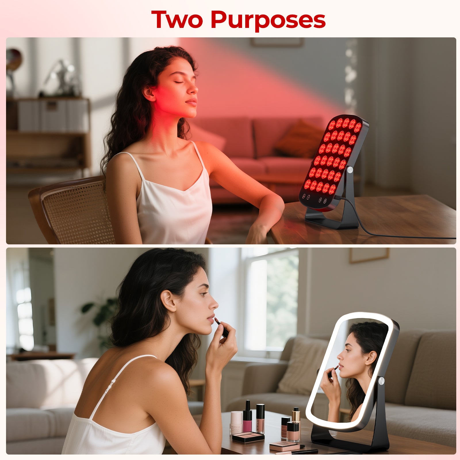 Portable Near Infrared Light Therapy with Multi-Wavelength LED for Skin Renewal