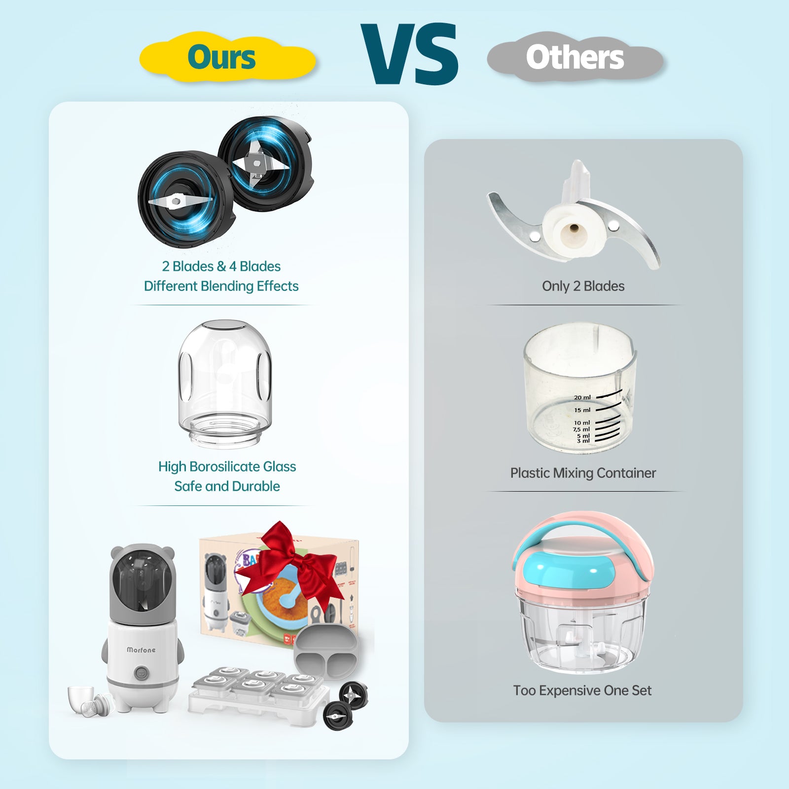 Morfone Baby Food Maker VS others brand
