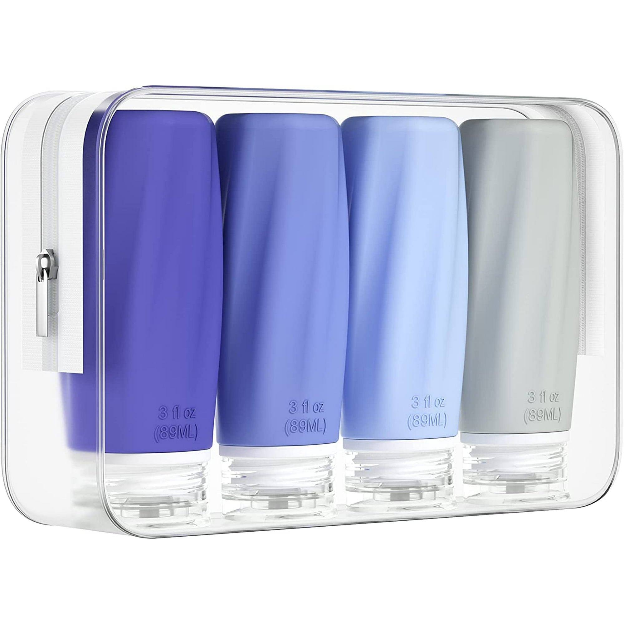 Morfone Blue Travel Bottles for Toiletries 