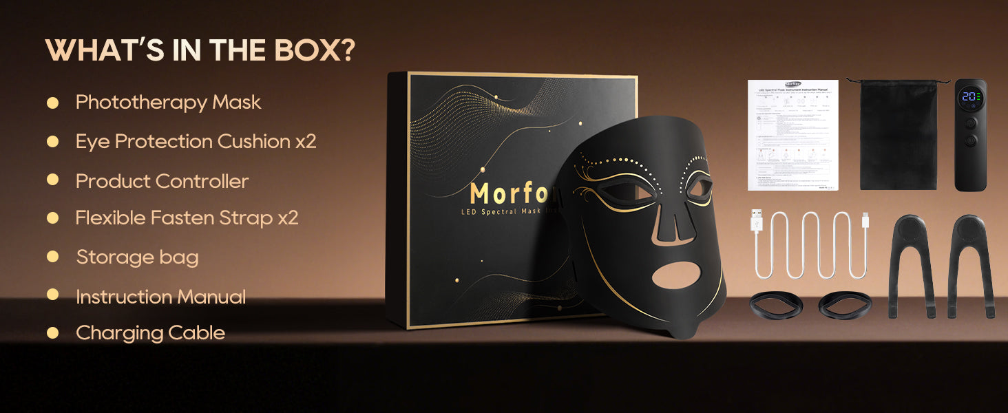 Red Light Therapy for Face, 4 Modes Led Face Mask Light Therapy