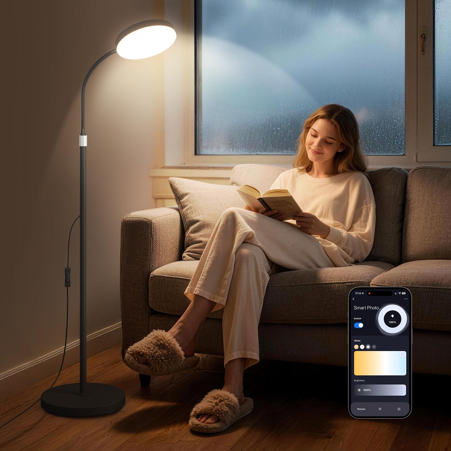 Morfone Light Lamp, 10000 Lux Sun Light Lamp with App Control