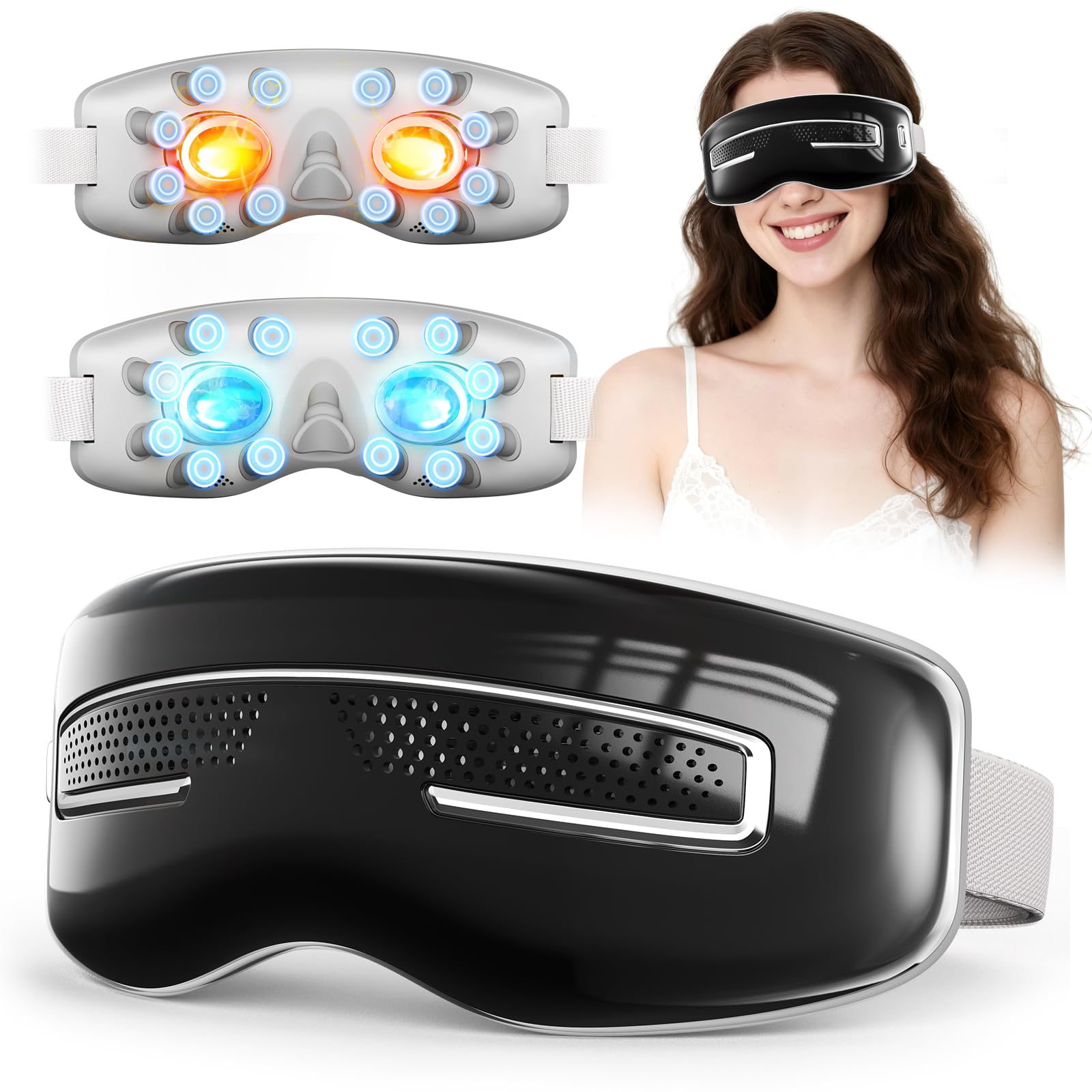 Eye Massager with Heat & Cooling for Migraines & Dry Eyes