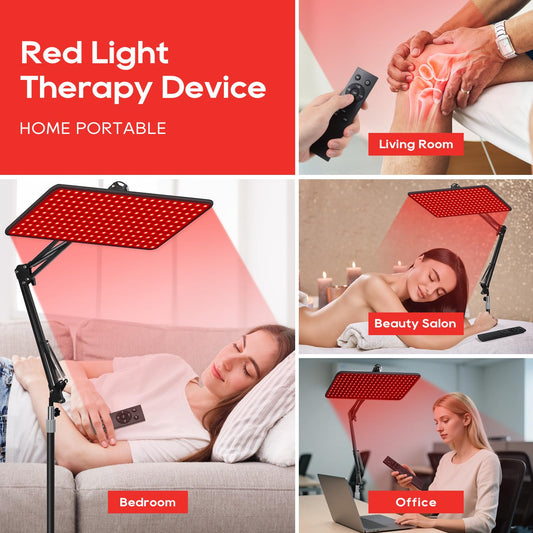 200-LED Red Light Therapy Panel – Wireless Remote