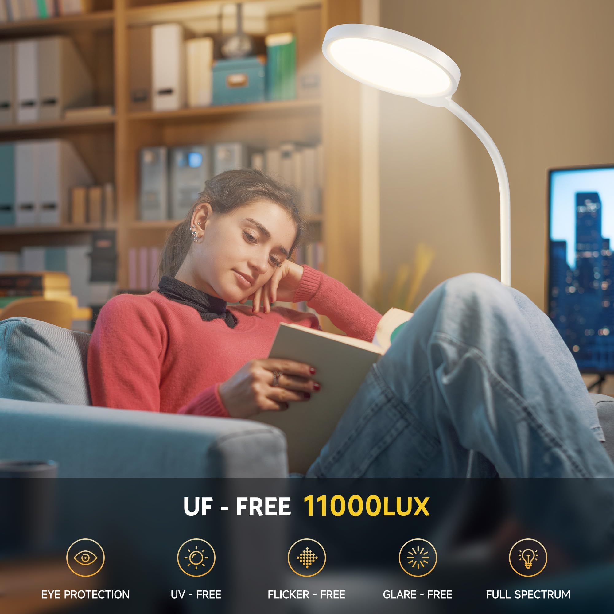 11000 Lux UV-Free Light Therapy Lamp