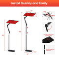 Red light Therapy Lamp Device with Large Panel and Stable Stand at Home