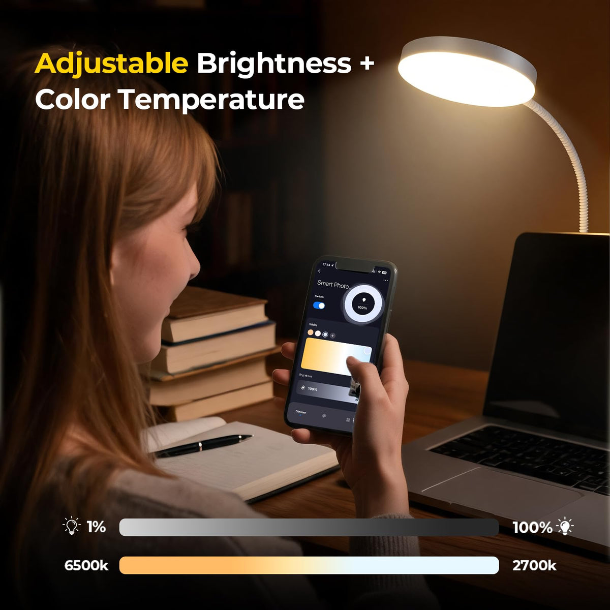 Morfone Light Lamp, 10000 Lux Sun Light Lamp with App Control