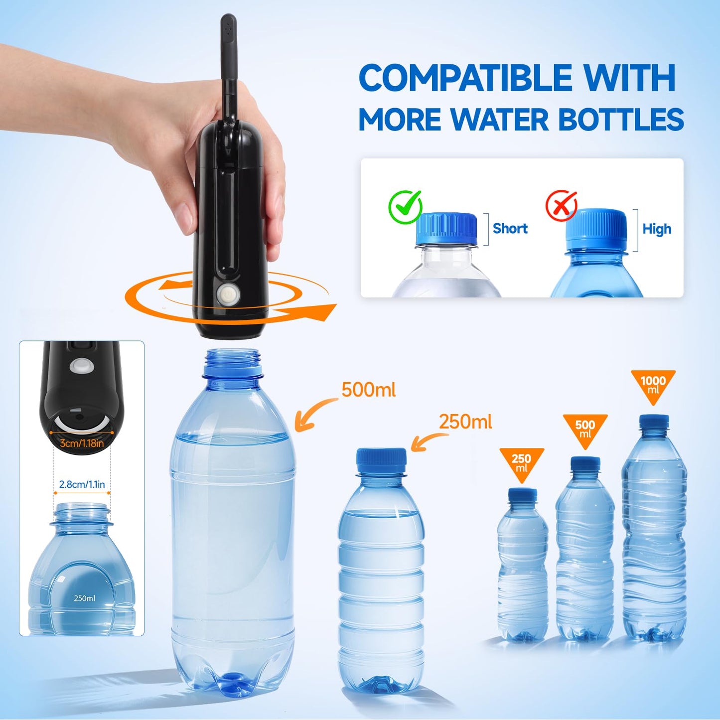 Travel Bidet 350ML – Portable, Dual Spray, USB-C Rechargeable, Waterproof