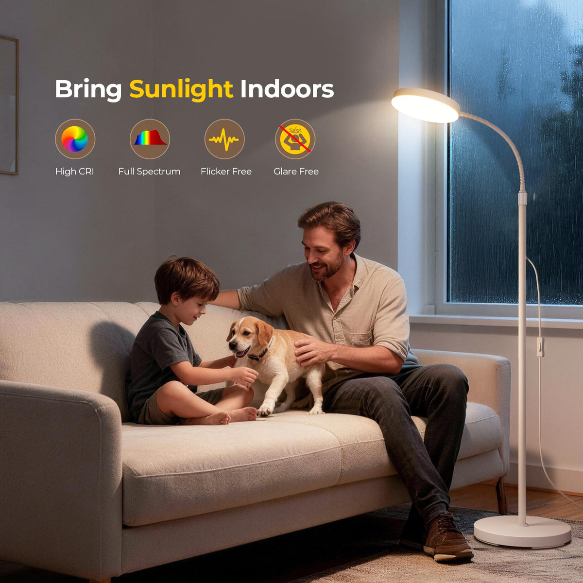 Morfone Light Lamp, 10000 Lux Sun Light Lamp with App Control