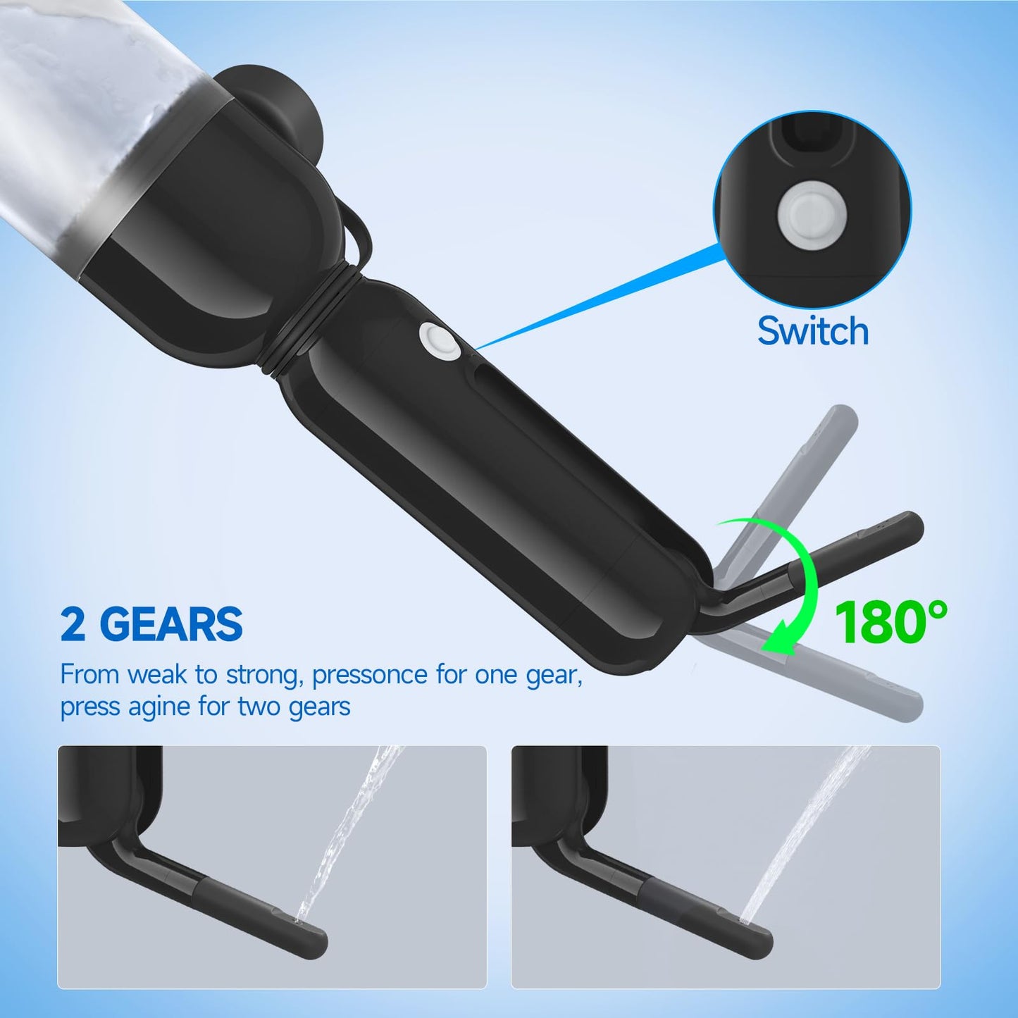 Travel Bidet 350ML – Portable, Dual Spray, USB-C Rechargeable, Waterproof