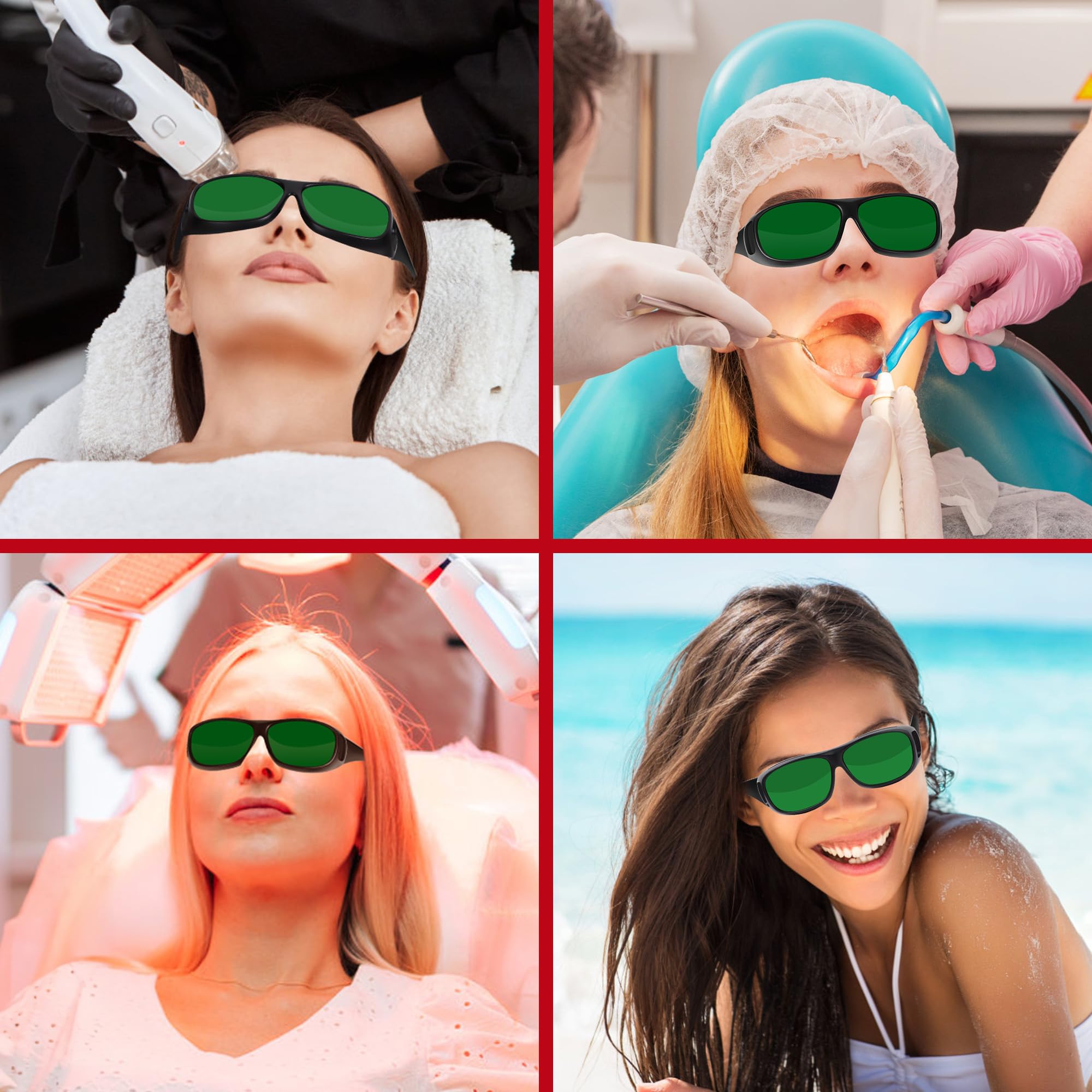 Red Light Therapy Eye Glasses with Infrared Protection